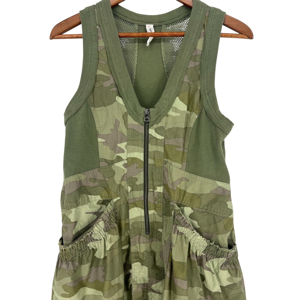 Daily Practice Trek Utility Mini Dress Camo Anthropologie Cotton XS - Picture 4 of 10